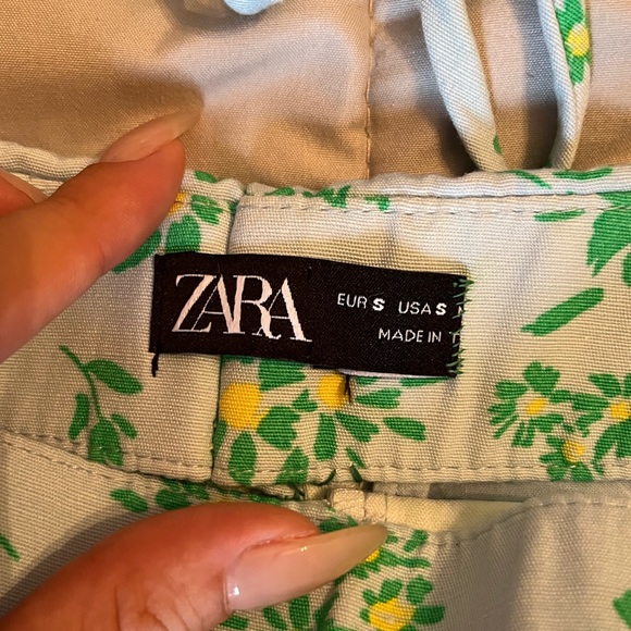 Zara printed blue floral crop top & skort set - Picture 5 of 5